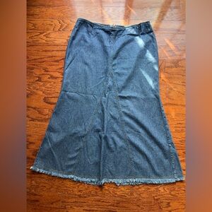 Forenza Dark Blue A-Line Denim Skirt